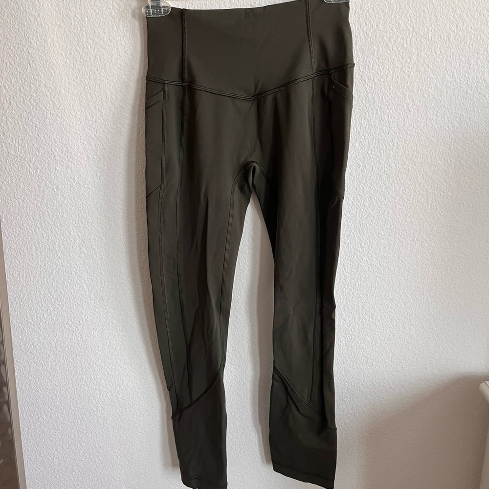 LULULEMON | align high rise with pockets in deep forest green